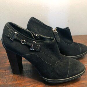 Tod's Black Suede High Heel Pumps